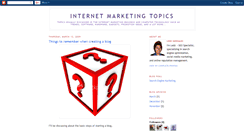 Desktop Screenshot of internetmarketing-topics.blogspot.com