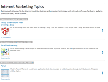 Tablet Screenshot of internetmarketing-topics.blogspot.com