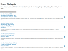 Tablet Screenshot of know-malaysia.blogspot.com