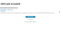 Tablet Screenshot of ecuador-oriflame.blogspot.com