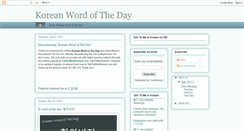 Desktop Screenshot of koreanwordoftheday.blogspot.com