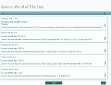 Tablet Screenshot of koreanwordoftheday.blogspot.com