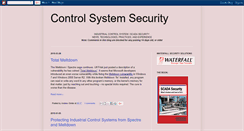 Desktop Screenshot of controlsystemsecurity.blogspot.com