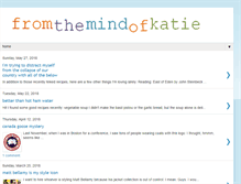 Tablet Screenshot of fromthemindofkatie.blogspot.com