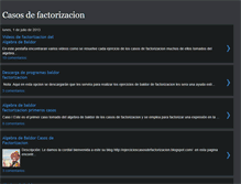 Tablet Screenshot of ejercicioscasosdefactorizacion.blogspot.com