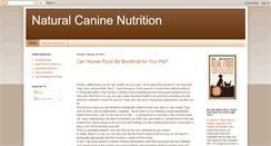 Desktop Screenshot of naturalcaninenutrition.blogspot.com