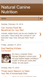 Mobile Screenshot of naturalcaninenutrition.blogspot.com