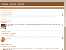 Tablet Screenshot of naturalcaninenutrition.blogspot.com