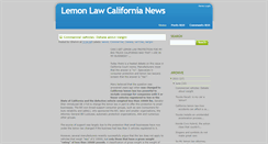 Desktop Screenshot of lemon-law-california-news.blogspot.com