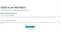 Tablet Screenshot of investmentsilver.blogspot.com