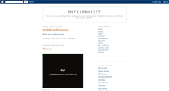 Desktop Screenshot of msyesproject.blogspot.com