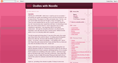 Desktop Screenshot of oodleswithnoodle.blogspot.com