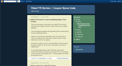 Desktop Screenshot of couponbonuspoker770.blogspot.com