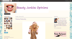 Desktop Screenshot of beautyjunkiesopinions.blogspot.com