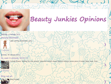 Tablet Screenshot of beautyjunkiesopinions.blogspot.com