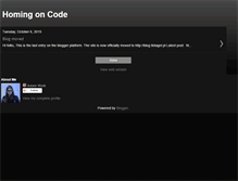 Tablet Screenshot of homing-on-code.blogspot.com