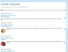 Tablet Screenshot of inverter-generatorlist.blogspot.com