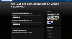 Desktop Screenshot of geografiademexicoyelmundobine.blogspot.com