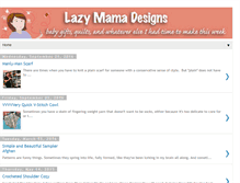 Tablet Screenshot of lazymamadesigns.blogspot.com