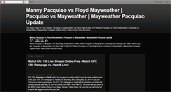 Desktop Screenshot of pacquiao-vs-mayweatherlive.blogspot.com