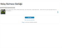 Tablet Screenshot of kolay-bulmaca-sozlugu.blogspot.com