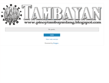 Tablet Screenshot of pinoytambayanlang.blogspot.com
