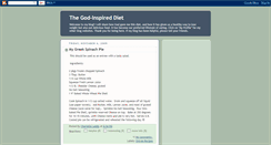 Desktop Screenshot of godinspireddiet.blogspot.com