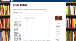 Desktop Screenshot of criticateatro.blogspot.com