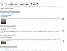 Tablet Screenshot of hasjesuscrossedyourpathtoday.blogspot.com