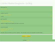 Tablet Screenshot of matiere-imaginaire.blogspot.com