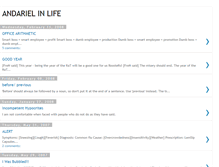 Tablet Screenshot of lifeandariel.blogspot.com