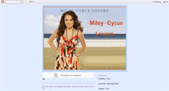 Desktop Screenshot of miley-cyruslovers.blogspot.com