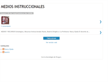 Tablet Screenshot of mediosyrecursosinstruccionales.blogspot.com