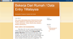 Desktop Screenshot of bekerjadarirumah1malaysia.blogspot.com