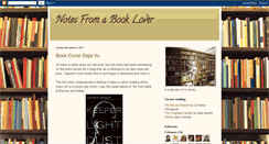 Desktop Screenshot of notesfromabooklover.blogspot.com