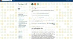 Desktop Screenshot of finding-a-job.blogspot.com