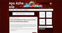 Desktop Screenshot of apaazhaada.blogspot.com