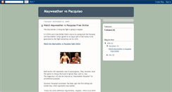 Desktop Screenshot of mayweatherpacquiao.blogspot.com