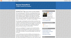 Desktop Screenshot of beyondsharepoint.blogspot.com