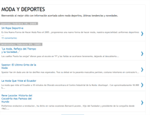 Tablet Screenshot of modaydeportes.blogspot.com