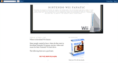 Desktop Screenshot of nintendo-wii-fanatic.blogspot.com