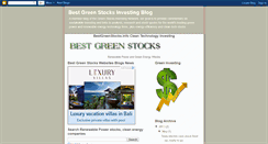 Desktop Screenshot of bestgreenstocks.blogspot.com