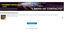 Tablet Screenshot of haciendocontacto-lineasdecontacto.blogspot.com