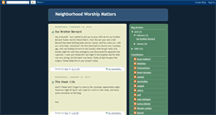 Desktop Screenshot of neighborhoodworshipmatters.blogspot.com