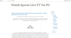 Desktop Screenshot of live-sports-today.blogspot.com