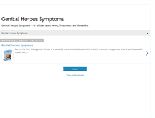 Tablet Screenshot of genital-herpes-symptoms.blogspot.com