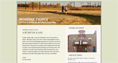 Desktop Screenshot of ironridgechurch.blogspot.com