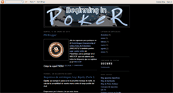 Desktop Screenshot of beginninginpoker.blogspot.com