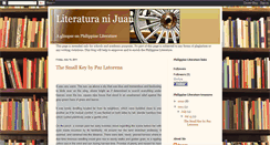 Desktop Screenshot of philippineliterature101.blogspot.com