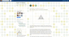 Desktop Screenshot of love-is-green.blogspot.com